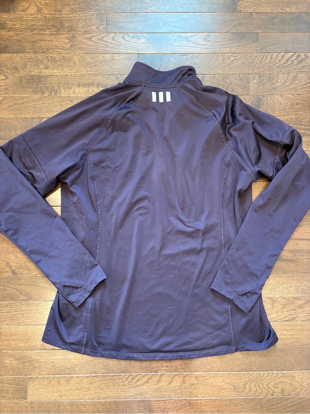 Adidas Golf Fleece Lined Quarter Zip Pullover Thumbholes Womens XL Purple - Picture 4 of 9